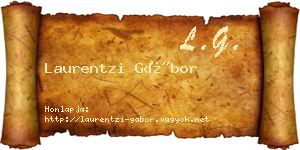 Laurentzi Gábor névjegykártya